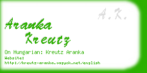 aranka kreutz business card